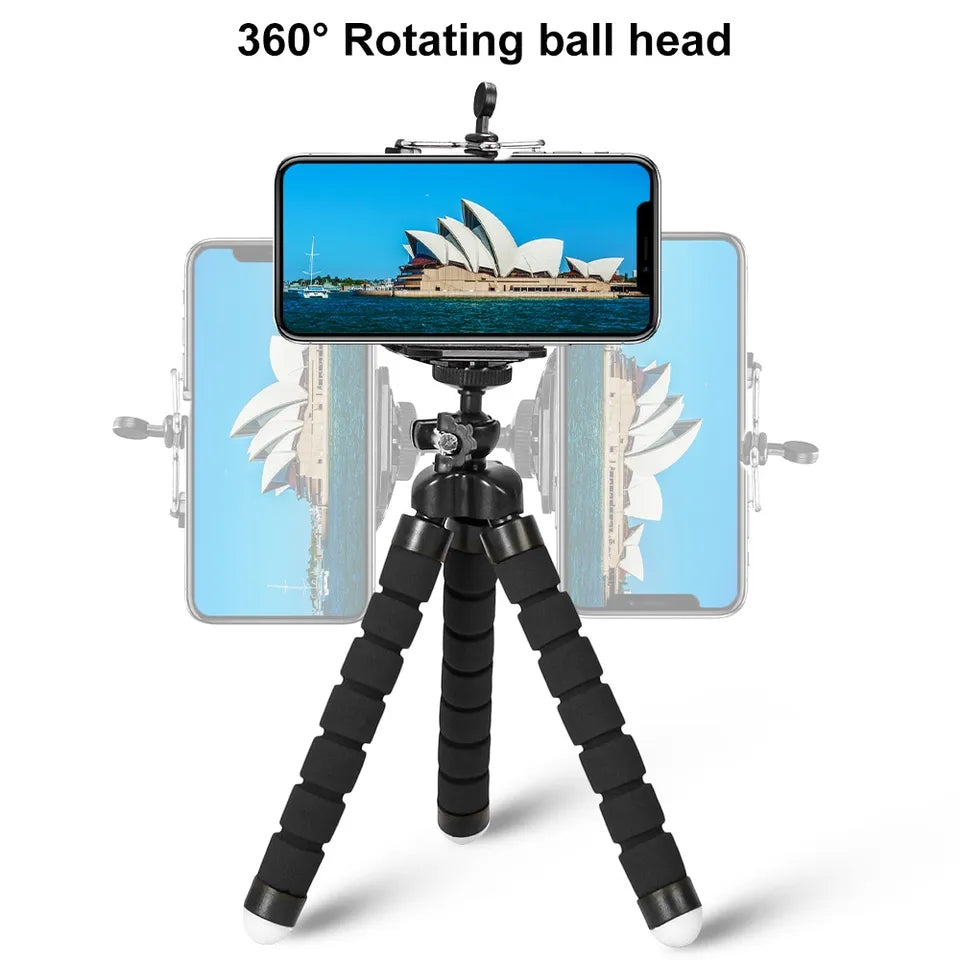 Flexible Octopus Tripod Stand Phone Holder