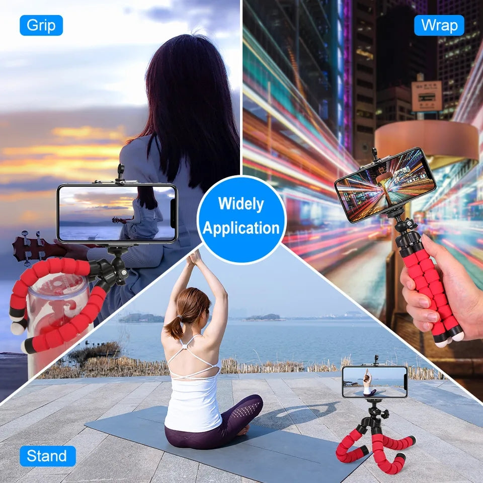 Flexible Octopus Tripod Stand Phone Holder