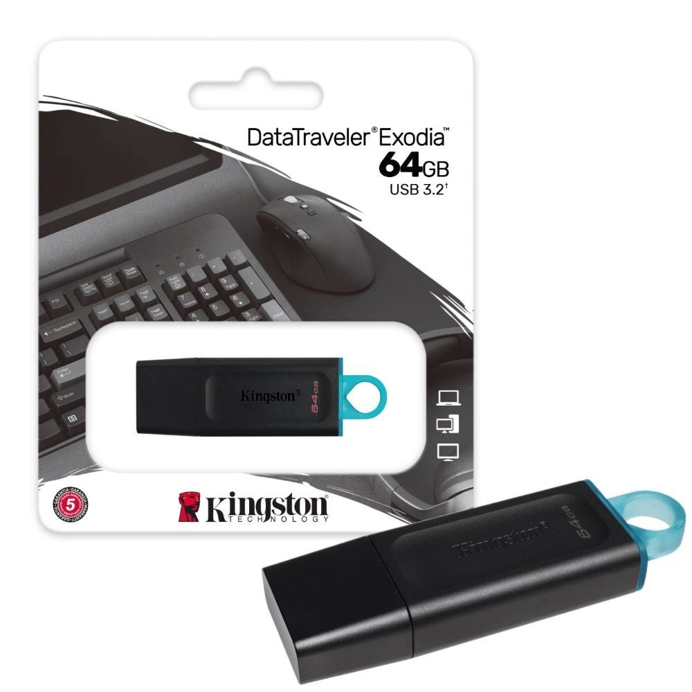 KINGSTON MEMORY STICK 64GB USB3 BLACK EXODIA DTX/64GB