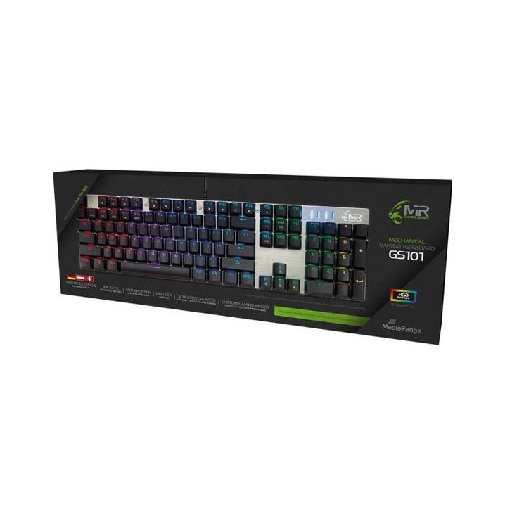 MediaRange Corded Gaming Mechanical Keyboard 104keys MRGS101-UK