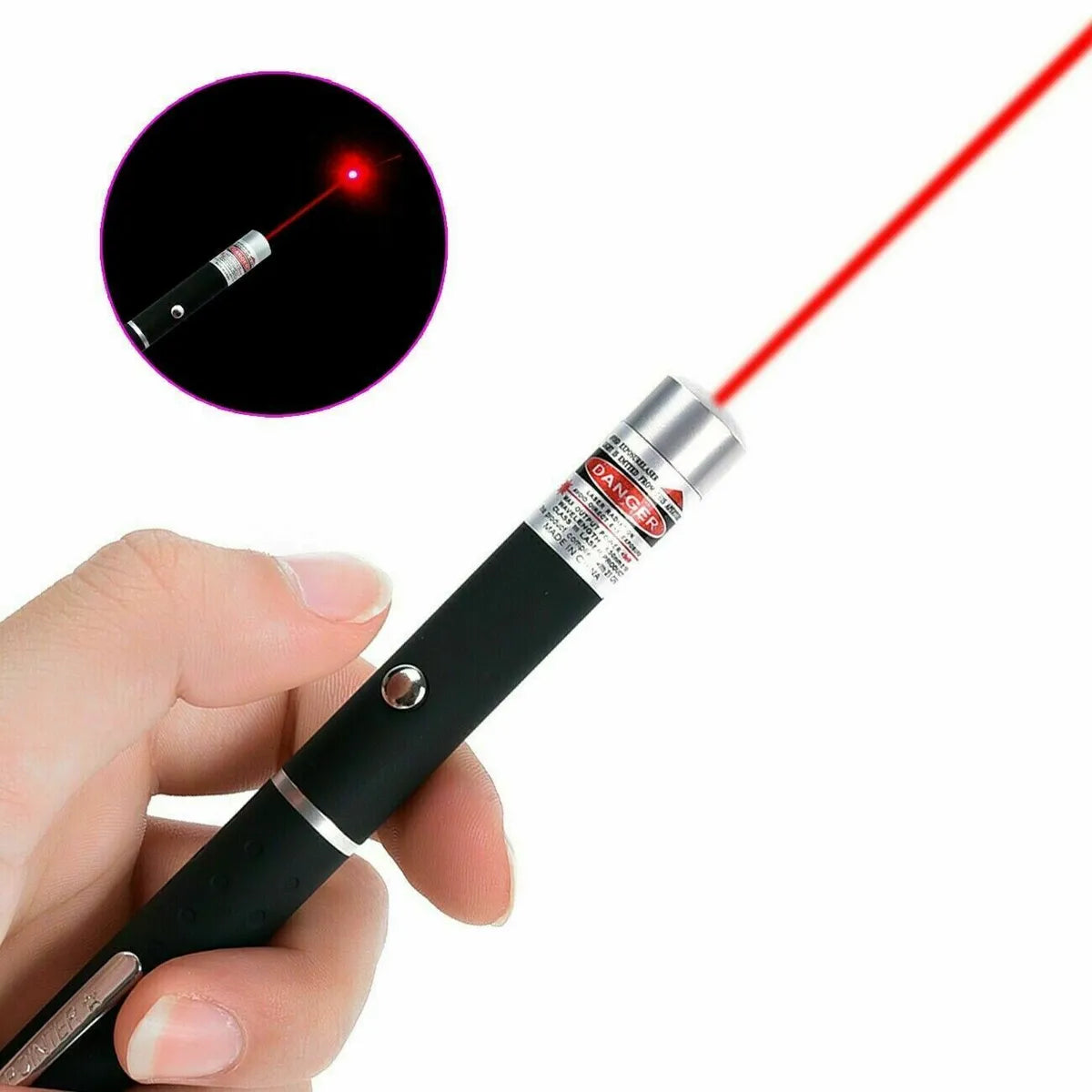 Red Beam Laser Pointer Pen Powerful 1MW Ultra Bright Lazer