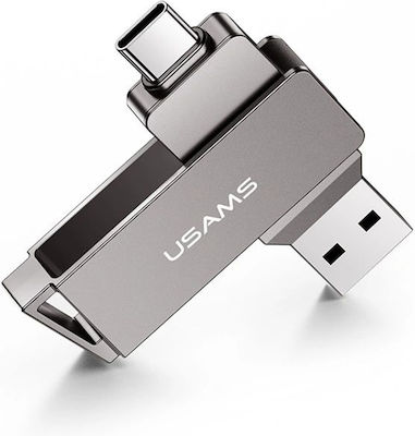 Usams ZB199 32GB USB 3.0 Stick with Connection USB-A & USB-C Black